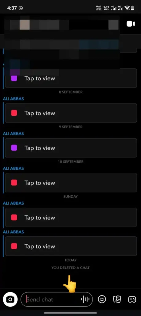 How to Delete a Snap in Chat