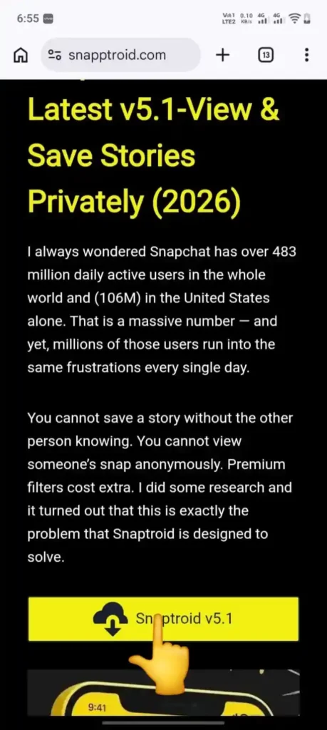 Snaptroid v5.1 APK file. Without any tasks,